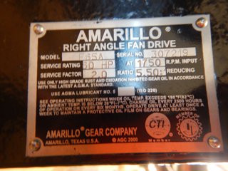 image for: Amarillo F65A Right Angle Fan Drive 60 HP 1750 RPM 5.50:1 Reducing SF 2.0