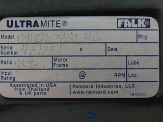 image for: Falk Ultramite Gear Drive 6.56 HP 1750 RPM 93.92:1, 180TC Frame, 09UCBN3A90.HC