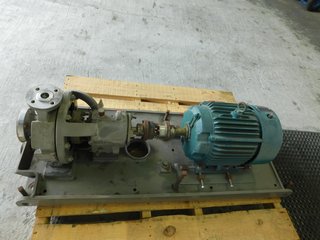 image for: Flowserve Durco Lo-Flo Chemical Process Pump 1K1.5X1LF-82, 7.5 HP Electric Motor
