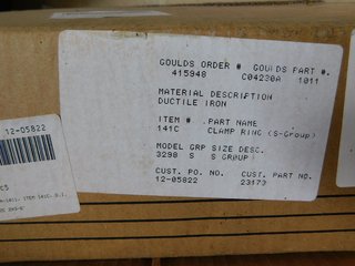 image for: NEW Goulds C04230A 1011 Clamp Ring for 3298 Process Pump S Group NEW