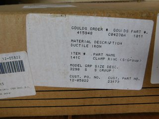 image for: NEW Goulds C04230A 1011 Clamp Ring for 3298 Process Pump S Group NEW