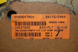 image for: NEW Goulds A02390A Pump Housing 4 x 3 x 13 FRP Fiberglass Reinfor Plastic Hetron