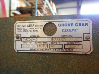 image for: Grove Gear TM252-3 Flexaline Reducer 40:1 Ratio 6.29 HP 140TC Frame NEW