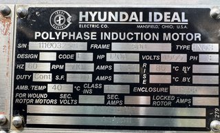 image for: Hyundai Electric Induction Motor 1200 HP 710 RPM, 4000 V, 500 Frame, TEEAC, BB