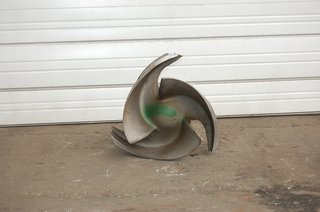 image for:  ITT Pump Impeller 18" Diameter 3 1/4" Bore 316 Stainless Steel SS CF8M