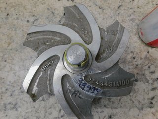 image for: NEW Flowserve Pump Impeller 7 1/4" Diameter, 1 1/2" Bore, CN7M, Alloy 20 NEW