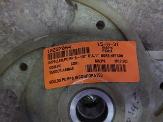 image for: NEW Goulds Pump Impeller 8 1/8" Diameter 6 Vane 1" Bore Hetron Resin