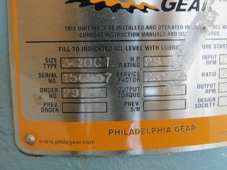 image for: NEW Philadelphia Gearbox 3410CT, 28 HP, 7:1 Ratio, 1750/250 RPM gear reducer