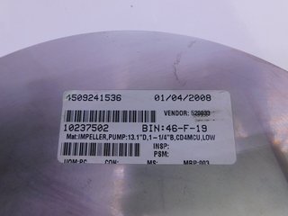 image for: NEW Unknown Pump Impeller 13 1/4" OD, 1 1/4" Bore. CD4MCu Stainless Steel NEW