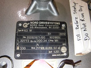 image for: Nord SK63W Worm Gear Drive Baldor 2/1 HP 460 V 184T Frame