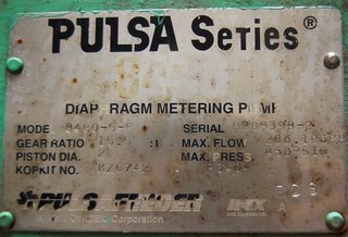 image for: Pulsa 8480S-E Diaphragm Metering Pump 15:5 Ratio 2.5" 28 GPM Port 5HP 184T Motor