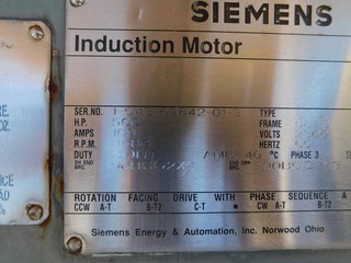 image for: Roots Dresser Blower 9000 AFCM, Siemens Electric Motor 500 HP 2300V 588S Frame