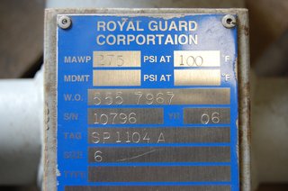 image for: Royal Guard 275 PSI Strainer MAWP 275 PSI @ 100 deg. F Diameter 6" Length 24"