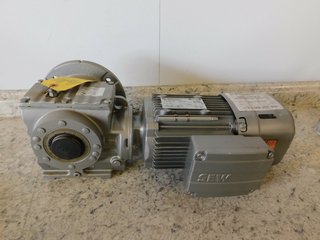 image for: Sew Eurodrive SAF57DRE80M4BE1HR Worm Gearmotor w/Brake, 1 HP, 3 Ph, 20.33:1