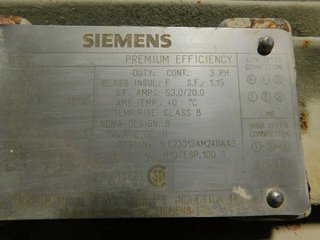 image for: Siemens Electric Motor 40/10 HP, 326T / 324T Fr, 460V, 1770/885 RPM Premium Eff.